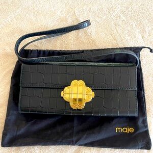 Maje black small black shoulder/clutch.